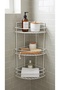 Luxury Thermoplastic Coated 3-Tier Bathroom Corner Shelf Shower Cabin Shampoo Holder Sponge Holder Corner Shelf Organizer - 2