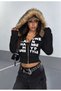 Y2K Trend Furry Printed Cardigan Streetwear Cardigan with Femuar/ Streetwear Y2K