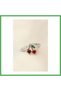 Adjustable Silver Color Crystal Stone Cherry Ring Bezoss