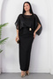 Organza Detail Dress with Rope Straps Grs4213 - 7