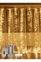 Tersely Diwali Ramadan 300 LED Fairy Curtain Lights with Remote Control 8 Lighting Modes 3x3m USB