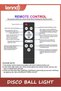 LENND Disco Ball Light,Party Disco Strobe Ocean Star Projector Dj Dance Light Sound Activated with - 5