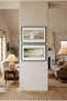 2 Pieces Pvc Framed Black Wood Framed Modern Beige and Golden Yellow Abstract Lake Reflections Horizontal Wood Painting - Home, Business and Office Decoration Painting - 3