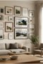 2 Pieces of Pvc Framed Black Wooden Frame Classic Horizontal Wooden Painting with River and Green Trees View - Home, Business and Office Decoration Painting - 3