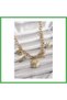 316L Steel Gold Color Chain Dangle Multiple Figure Model Women's Necklace Bezoss