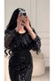فستان سهرة شك بنمط ورود