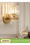 DUNISO Crystal Wall Lamp, Crystal Wall Sconces,Creative Bedroom Bedside Lamp, Indoor Lighting