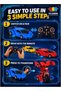 2 in 1 Transforming Remote Control Robot Car for Kids, Blue RC Sports Car with 360 - 5