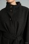 Belted Cape Sleeve Stand Collar Buttoned Cashmere Jacket I3467Ax26Au - 5