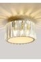 LOOPITYS Modern crystal ceiling light fixture, mini embedded crystal pendant light, height 4.7
