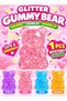 Gummy Bear Glitter Squishy Toy, Soft Squeeze Stress Relief Fidget Toy for Kids and