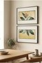2 Pieces of Black Wooden Framed Botanical Branch and Green Leaves Concept Horizontal Wooden Painting with Pvc Panels - Home, Business and Office Decoration Painting - 4