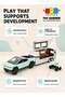 1:32 Scale Electric Pickup Truck Diecast Model with Bike & Trailer – Alloy Toy Car with - 3