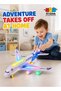 Battery Operated Passenger Airliner Toy Airplane – Flashing LED Lights & Bump-and-Go - 2