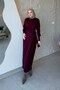 Aryel Belted Dress Plum - 4