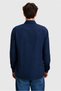 Men's Navy Blue Slim Long Sleeve Basic Shirt - 6