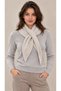 Crossed Knitwear Triangle Scarf - Neck Shawl