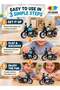 Pull Back Motorcycle Toy – Pack of 2 Assorted Colors with Lights & Sound | Realistic - 5