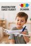 Diecast Metal Airplane Model Toy for Kids, Pull-Back Aircraft Model Plane with Light