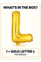 Giant Gold Letter L Balloon Foil Helium Big Single Mylar Balloon Birthday Party - 2
