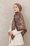 شال كراف بنمط قهوة إفسون