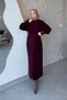 Aryel Belted Dress Plum