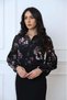 Blouse with Lantern Sleeves - 3