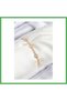 Brass Zircon Stone Circle Model Gold Color Women's Bracelet with Elevator Chain Bezoss