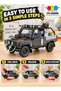 1:24 Scale Die-Cast Metal Sports Car, Pull Back Toy Car with Openable Doors, Lights and - 5