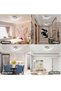 RATSAW LED Ceiling Light 3 Color Chandelier Lamp Modern Wave Design Ceiling Light with 4 Wave Light - 3