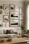 2 Pieces of Pvc Framed Horizontal Wooden Painting with Black Wooden Frame and View of Foggy Mountain and Forest - Home, Business and Office Decoration Painting - 3