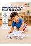 Diecast Metal Airplane Model Toy for Kids, Pull-Back Aircraft Model Plane with Light