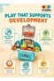 Kids Kitchen Play Set – Fashion Cooking Toy with Sink, Food Accessories & Water Function - 3