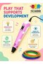 3D Printing Pen for Kids, Pink 3D Drawing and Modeling Pen Set with LCD Screen and - 3