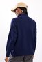 Navy Blue Stand Collar Buttoned Sweater 251361 - 5