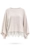 Beige Knitwear with Ruffled Hem 261116