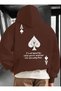 Hooded Play Them Back Printed 100% Cotton 3 Yarn Pocketless Oversize Large Size Men's Sweatshirt - 2