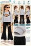 Winter, Spring, and Autumn Girls' Black Spanish Flared Bottoms and Gray Sweat Top - 2