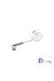 Pablito Steel Colander with Handle Metal Strainer Spoon 14 Inch Pack of 10