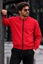 Men's Seasonal Zippered Casual Red Raincoat - 6