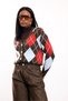 Brown Baklava Pattern Knitwear Cardigan 7880 - 2