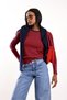 Red Sleeves Knitwear with Staple Detail 5547 - 2