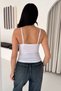 Women's Rope Strap Bodysuit – Stylish V-Neck Bodysuit with Lace Detail - 3