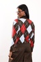 Brown Baklava Pattern Knitwear Cardigan 7880 - 5