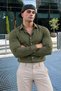 Men's Slim Fit Long Sleeve Classic Khaki Shirt - 5