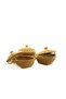 3-Piece Round Lid Wicker Look Organizer Basket, Pack of 12 - 2
