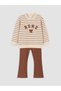 Esvab • Modern & Distinctive Embroidered Striped Baby Girl Set - 2