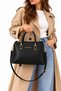 Women's Stylish Accessory Waterproof Fabric Long Strap 4-Compartment Hand and Shoulder Bag - 5