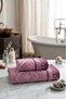 Venna Beach Bath Towel Set - 70X140 Cm+50X90 Cm-Pink