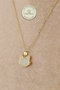 Steel Necklace - Stone Cat Chain Necklace 316L Steel Necklace Does Not Tarnish or Fade 39+5cm - 3
